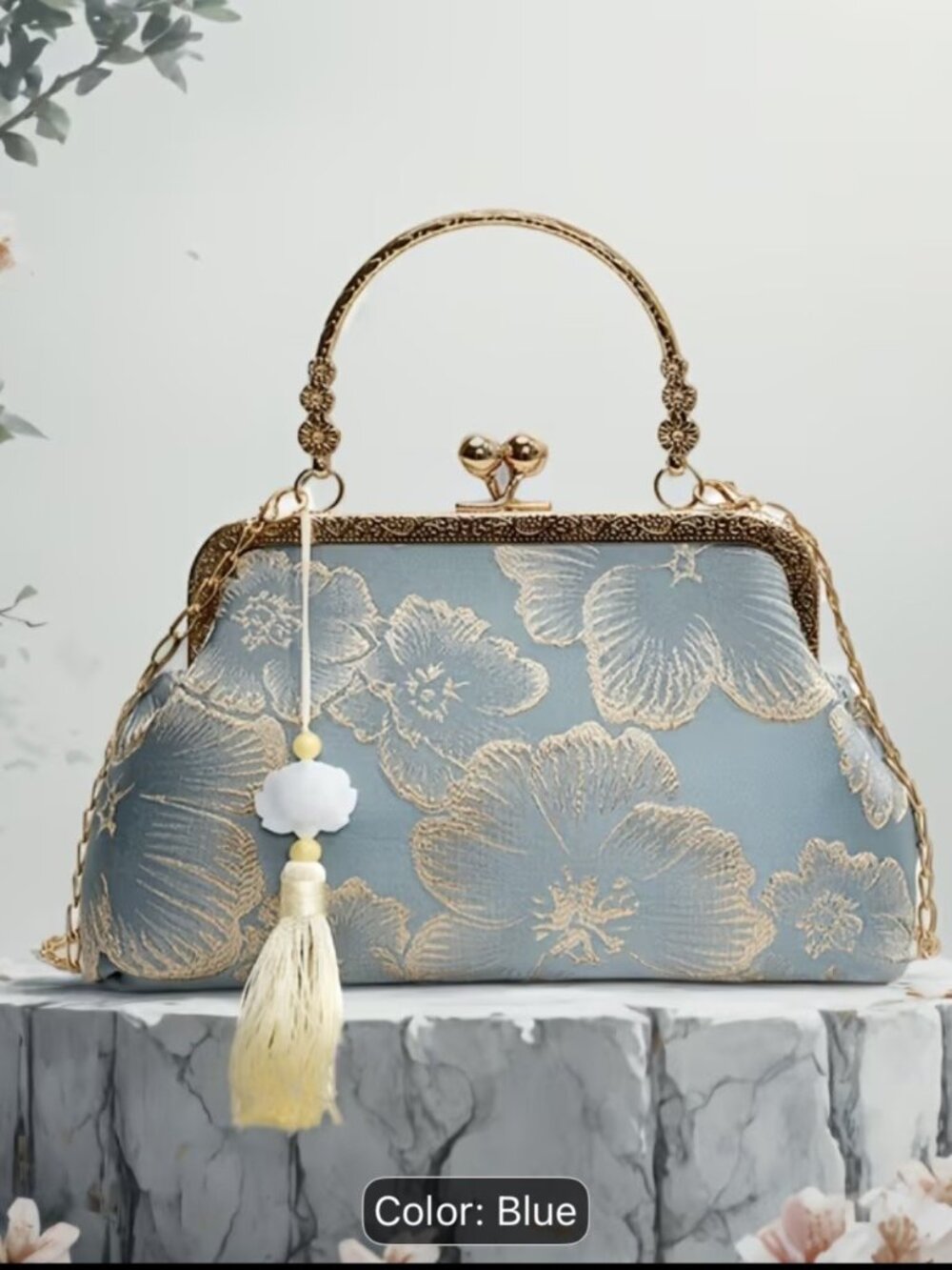 Gorgeous trendy new vintage handbag (blue)